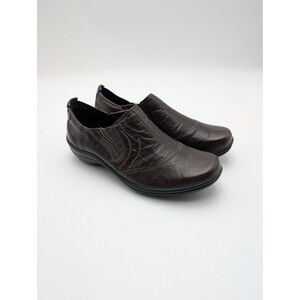 Romika Slip-On Shoes Womens Size 6.5 Brown Leather Comfort Casual EU 37 New